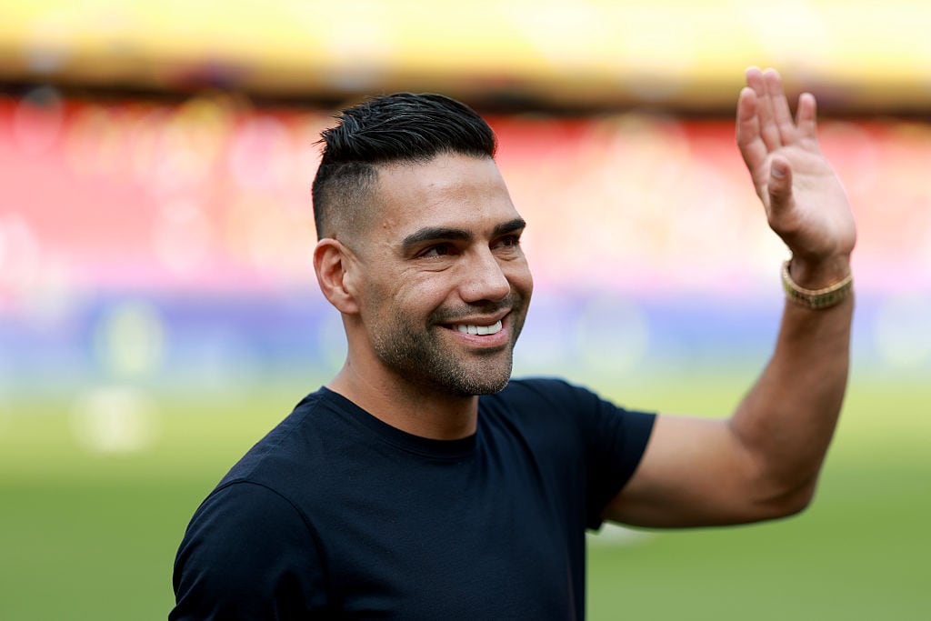 Falcao en el estadio de Kansas previo al partido de Colombia contra Ghana / Getty Images