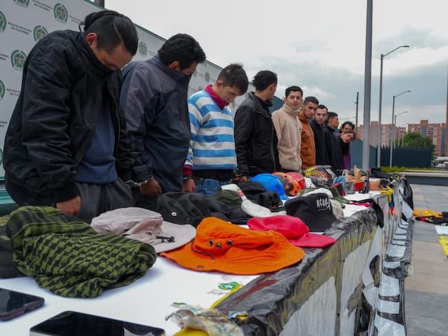 Capturados por terrorismo en Bogotá, ‘los PPP’, estarían vinculados con el ELN. Foto: MEBOG.