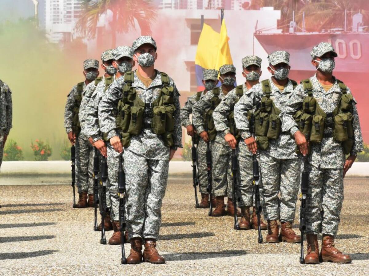 Ante pandemia infantes de marina bachilleres adelantaron curso en Cartagena