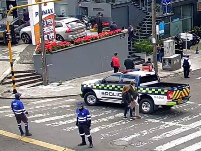 Sicariato en la calle 85, Bogotá. Foto: Twitter.