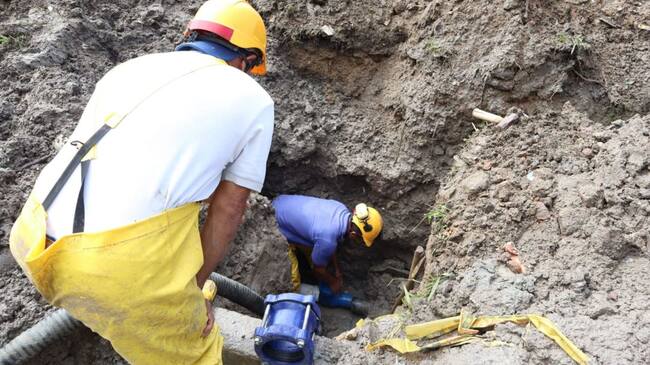 Trabajos en el tanque de la Alsacia