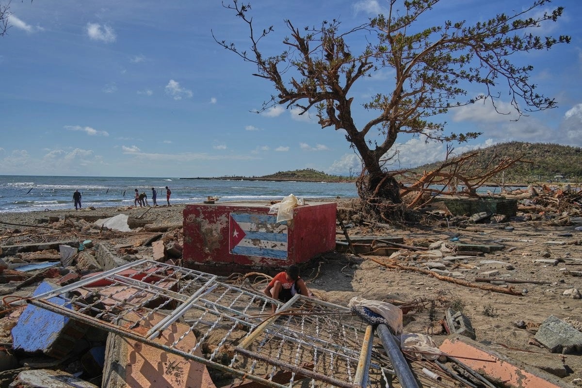 Restos en Boca de dos Ríos, Cuba tras el paso del Huracán Melissa. FOTO: Associated Press