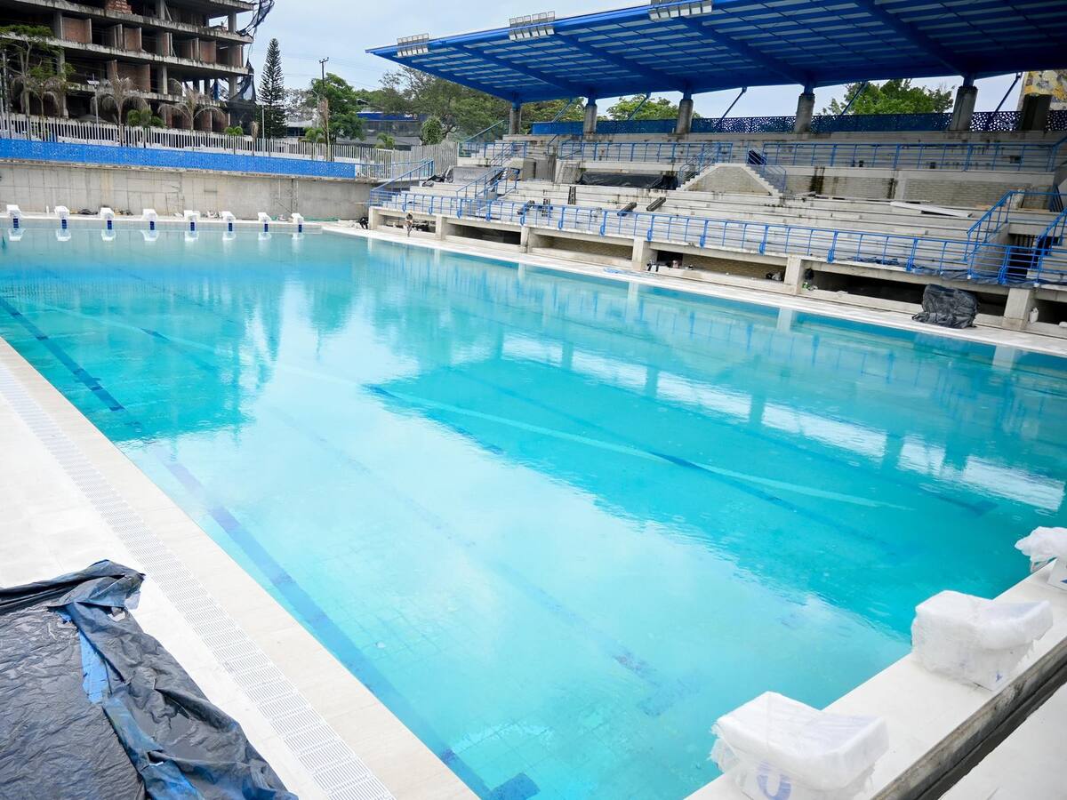 En un 95% están las obras de las Piscinas Olímpicas de la calle 42 en Ibagué