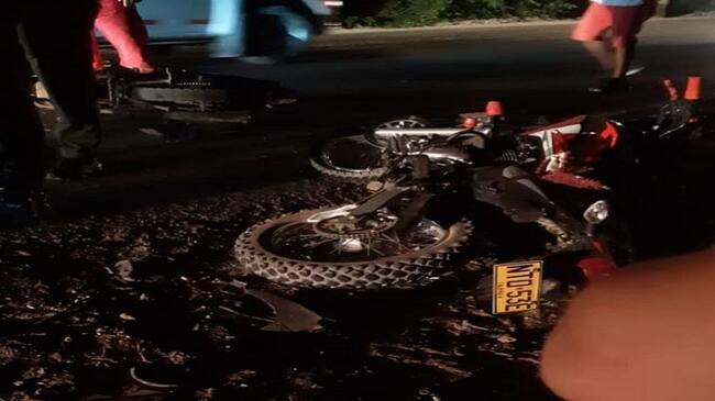 Accidente en la vía Lorica-Cereté.