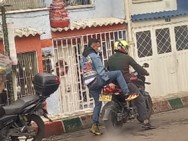 Ladrones en motocicleta roba a cobrador de préstamos &#039;gota a gota&#039; en el sur de Bogotá. Foto: Denunciante.