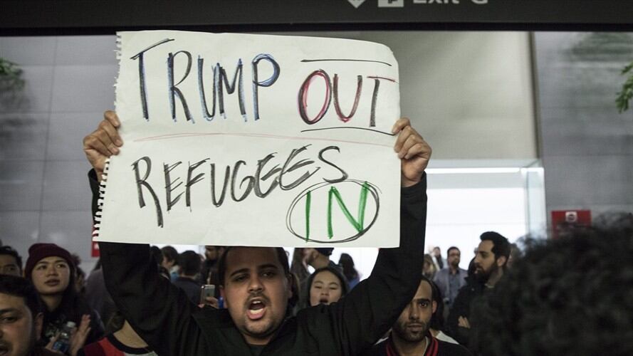 Manifestaciones contra Trump. Foto: Agencia EFE