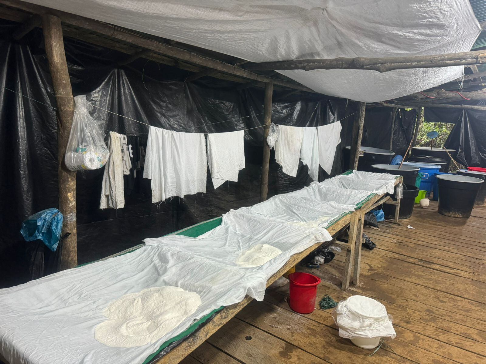 Laboratorio de cocaína- foto Cuarta Brigada del Ejército