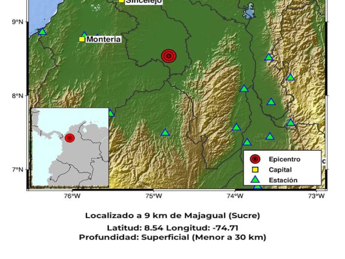 Nuevos sismos en el sur de Sucre en zona de influencia de la falla Romeral
