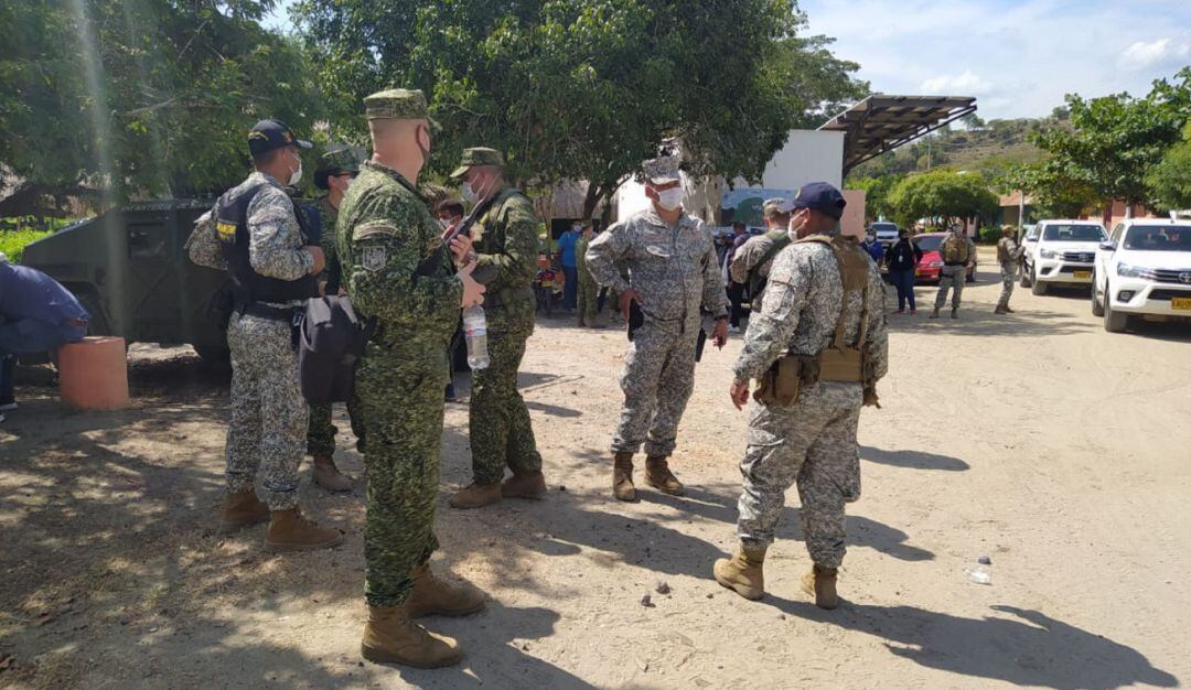 Presencia de la Fuerza Pública en el corregimiento de El Salado, sur de Bolívar