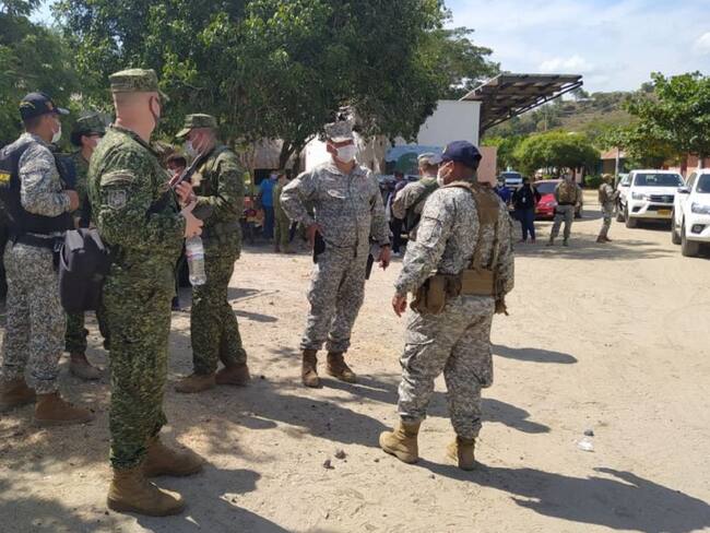 Presencia de la Fuerza Pública en el corregimiento de El Salado, sur de Bolívar