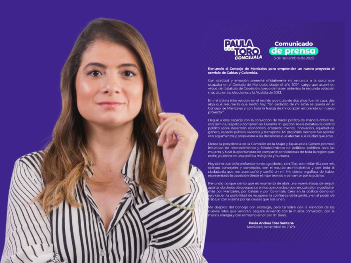 Concejal de Manizales renuncia a su curul para aspirar a la Cámara de Representantes por Caldas