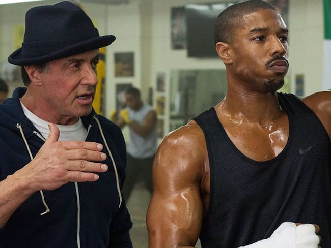 Sylvester Stallone y Michael B. Jordan en Creed