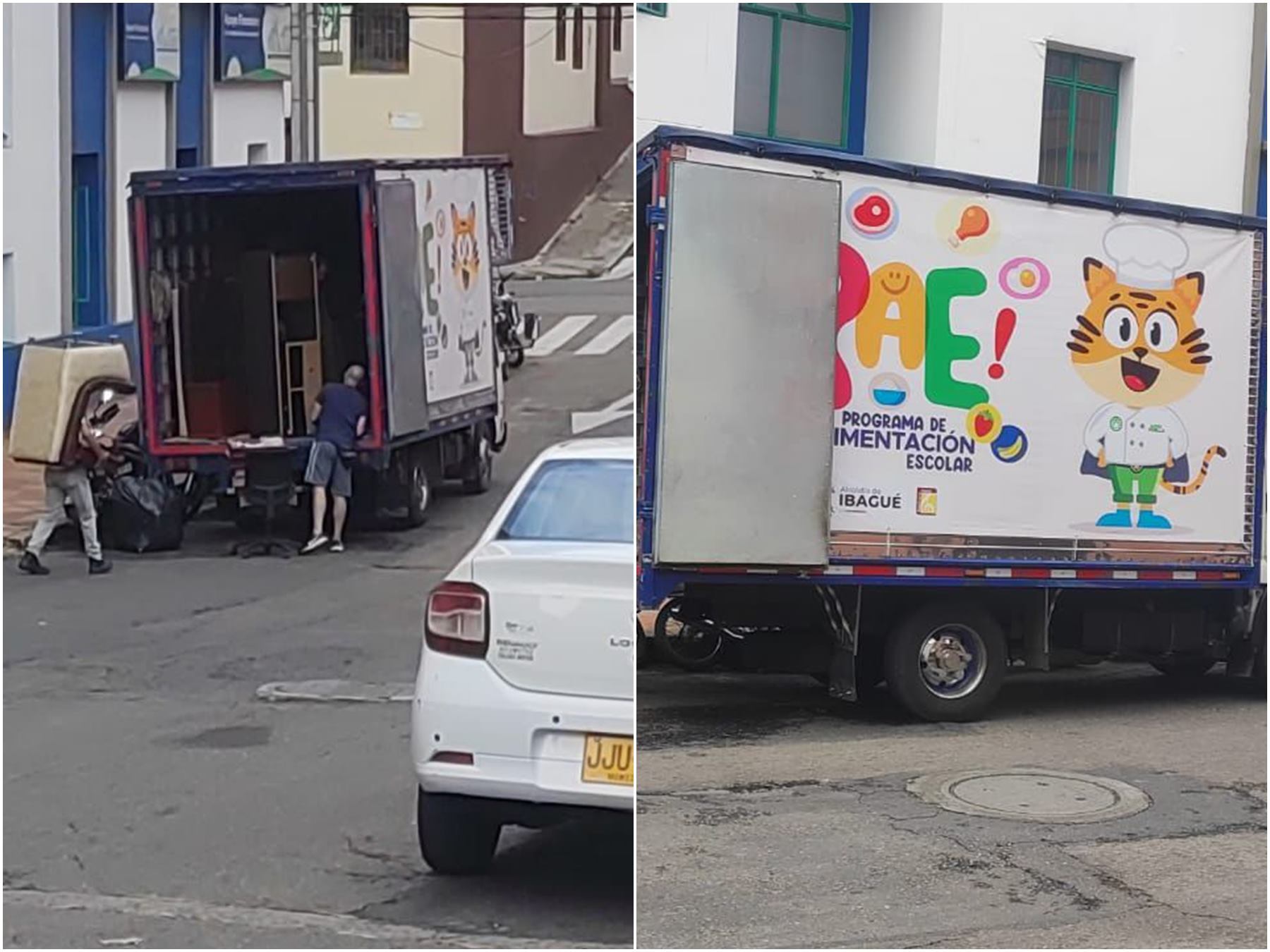 Vehículo del PAE es usado para trasteos en Ibagué