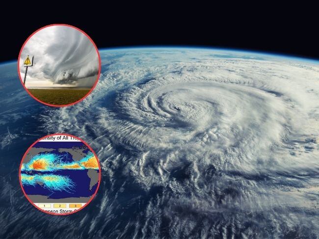 Imágenes de referencia sobre zona por la que nunca ha pasado un huracán. / Vía Getty Images y NASA