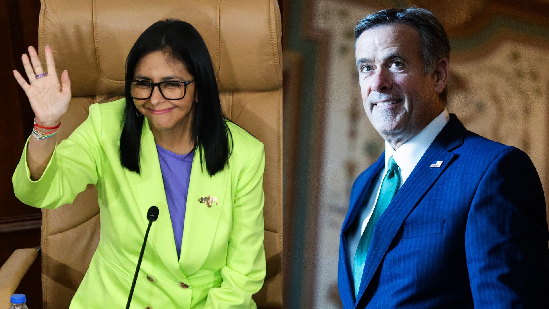 Delcy Rodriguez. Foto: Jesus Vargas/Getty Images)John Ratcliffe. Foto: Tom Williams/CQ-Roll Call