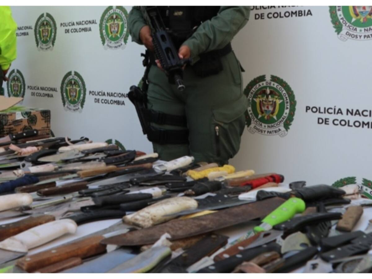 4.087 Armas blancas ha decomisado este año la Policía en el departamento del Quindío