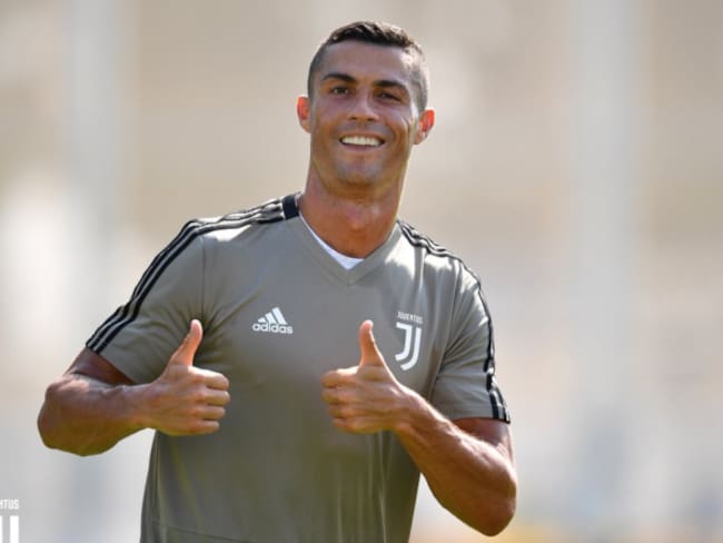 Cristiano Ronaldo ya tuvo su primer entrenamiento con la Juventus