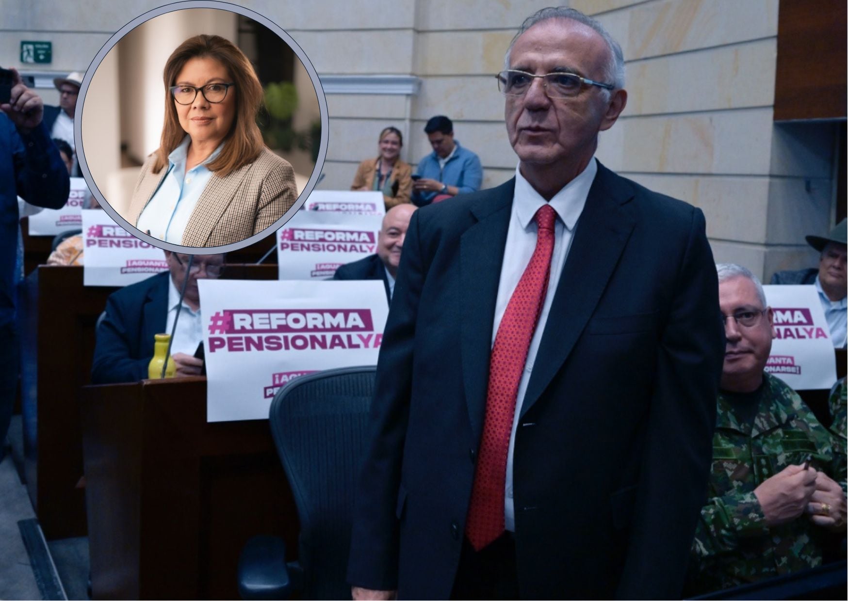 Ministro de Defensa, Iván Velásquez, y fiscal general, Luz Adriana Camargo. Cortesía.