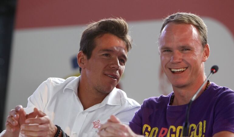 Rigoberto Urán y Chris Froome