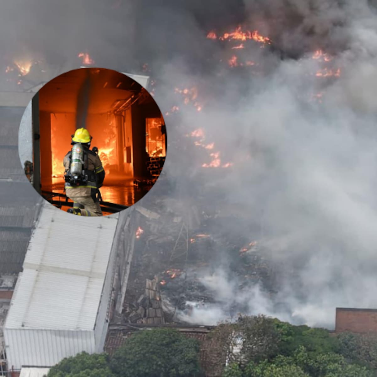 140 personas trabajaron en la extensión del incendio en la fábrica de bicicletas de Itagüí