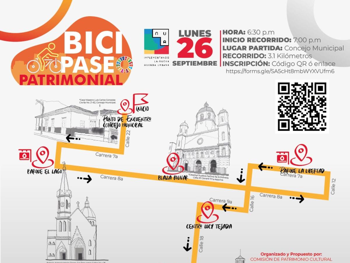 Pereira se prepara para el primer Bicipaseo Patrimonial