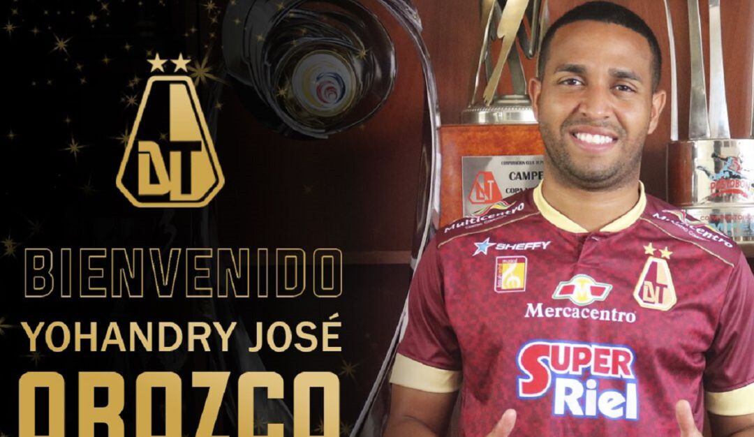 Yohandry Orozco regresa al Deportes Tolima luego de dos años.