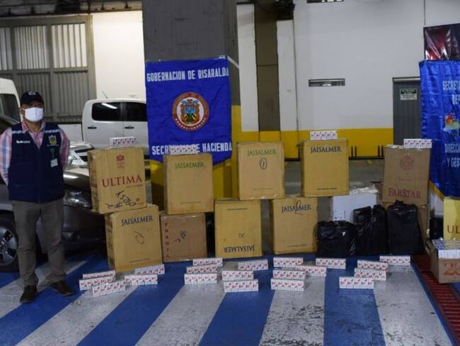 Gran cargamento de cigarrillos ilegales fue incautado en Risaralda