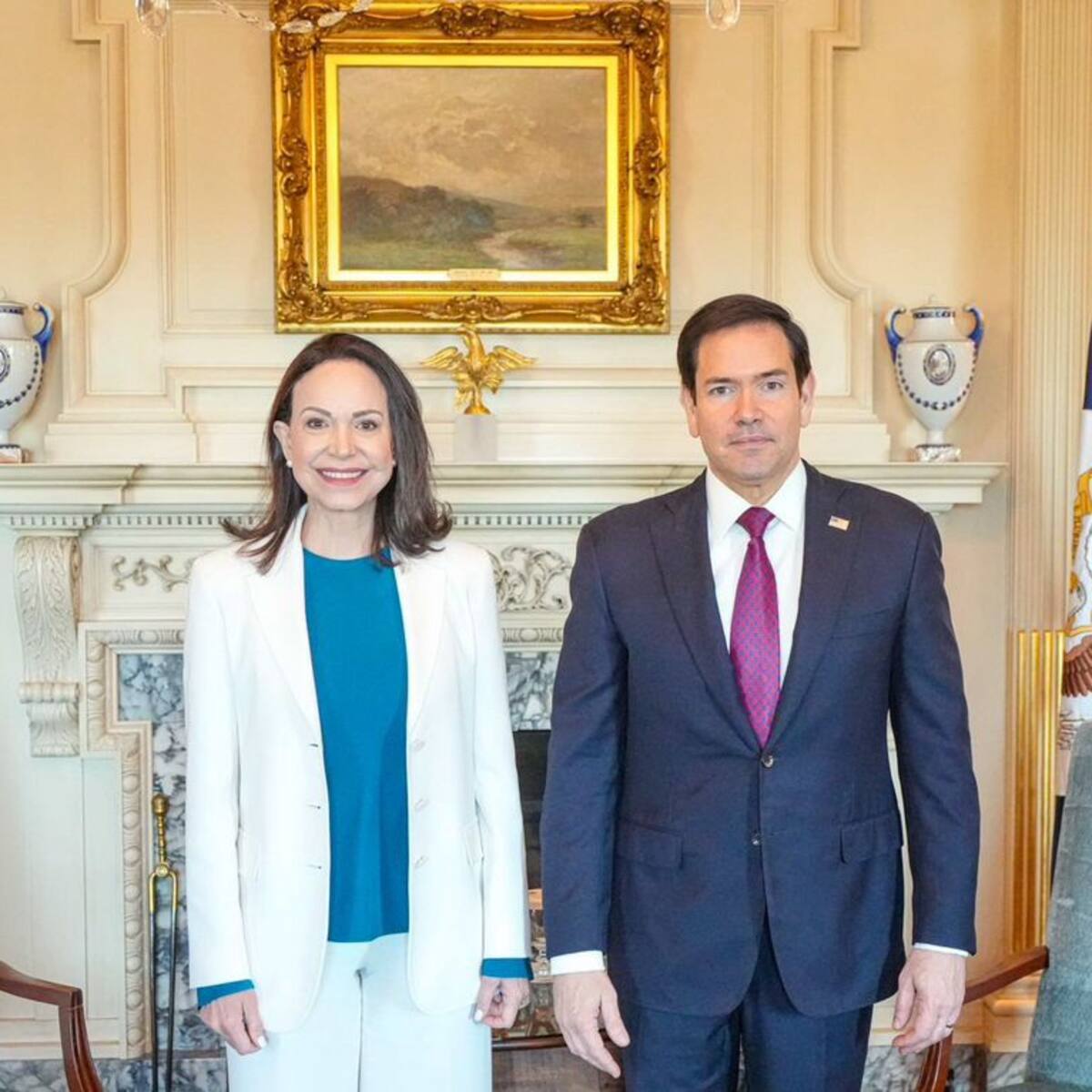 María Corina Machado asegura haber tenido una “excelente” reunión con Marco Rubio