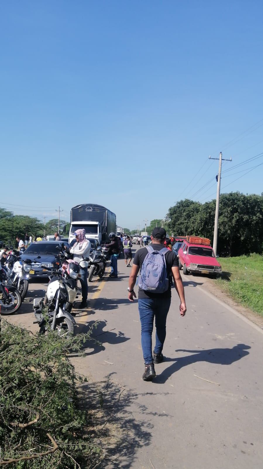 Bloqueos en el sur de La Guajira./ Foto: Suministrada, cortesía.