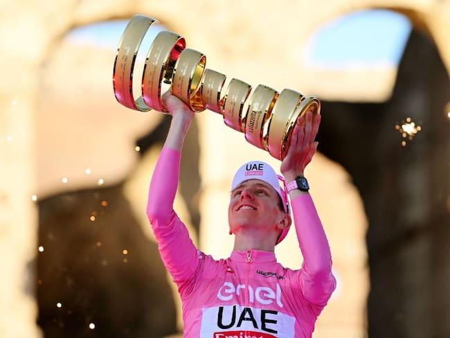 Tadej Pogačar, campeón del Giro de Italia / Getty Images