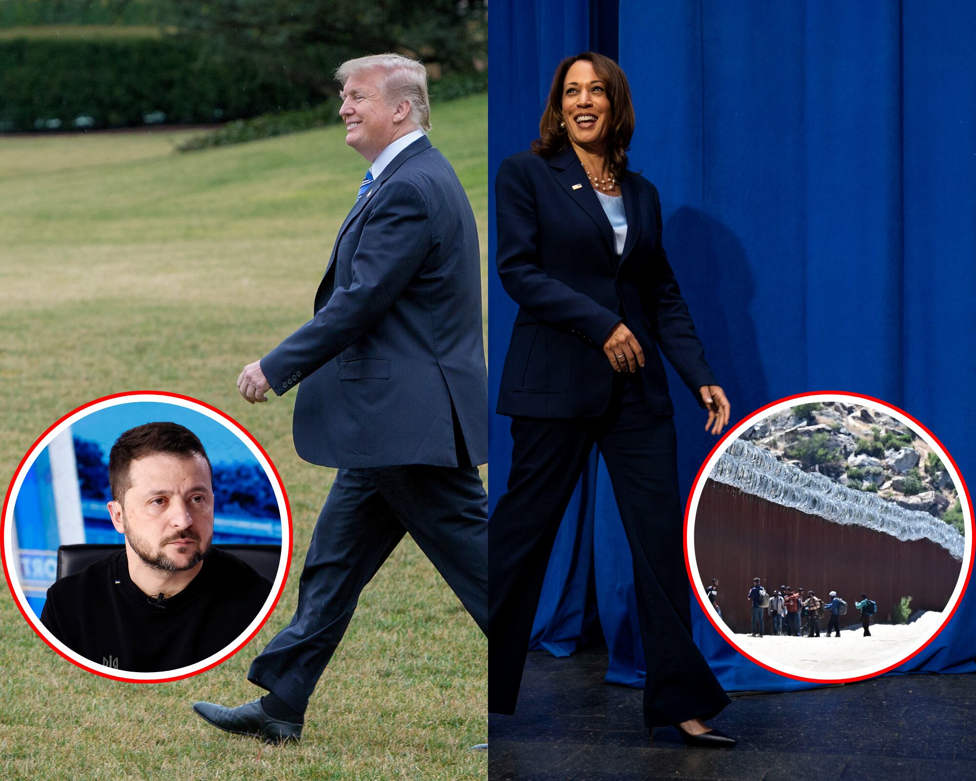 A pocas semanas de las elecciones presidenciales de noviembre, los candidatos aumentan su agenda de campaña para ganar el voto indeciso. Donald Trump sostendrá un encuentro con el presidente ucraniano para hablar sobre la invasión rusa, mientras que Kamala Harris viaja a Arizona para abordar la seguridad fronteriza.
(Foto: Caracol Radio / Getty )