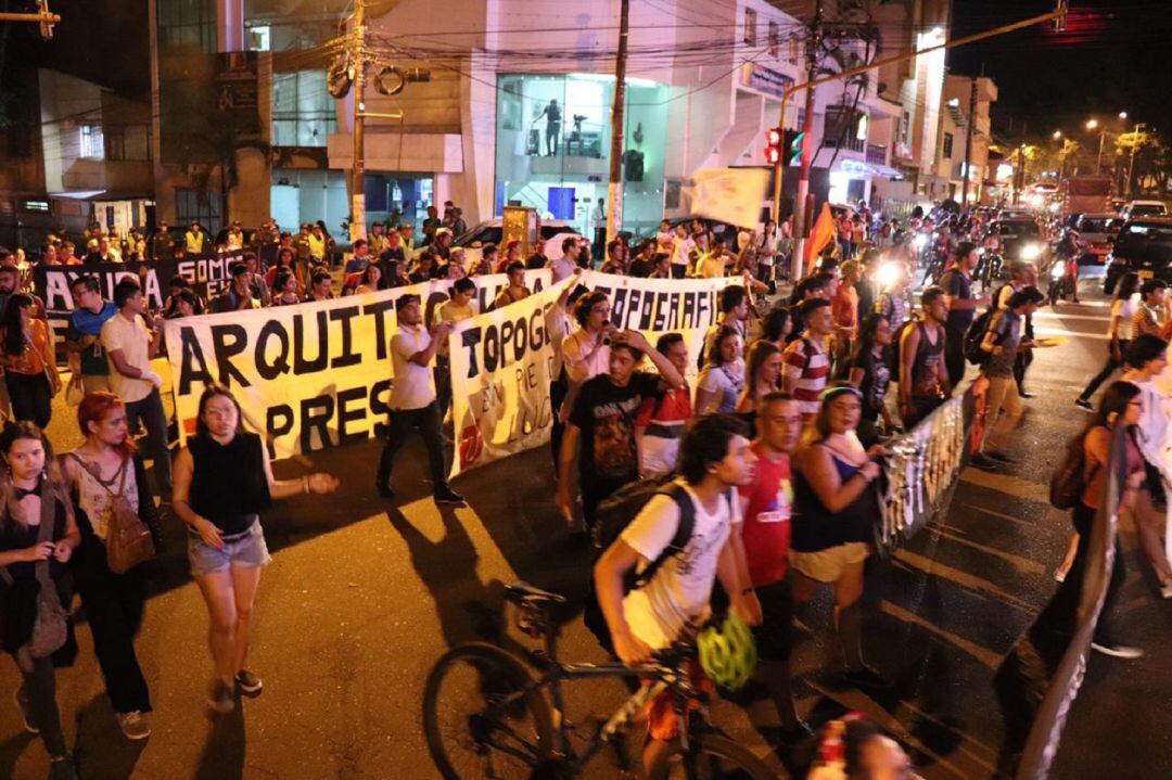 Protesta universitaria en Ibagué