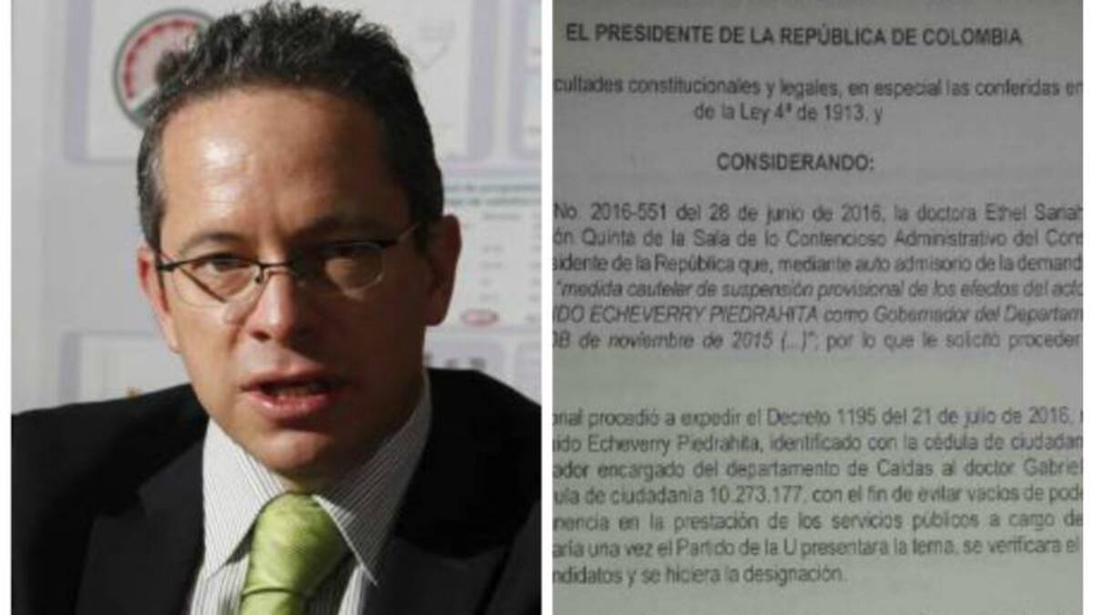 Pese a que ya está el decreto, el nuevo gobernador de Caldas dice que no ha sido notificado