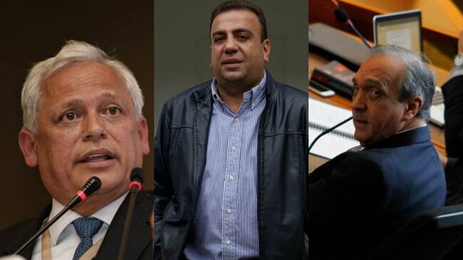 Senadores Hernán Andrade, Musa Basaile y exgobernador de Antioquia, Luis Alfredo Ramos. Foto: Colprensa