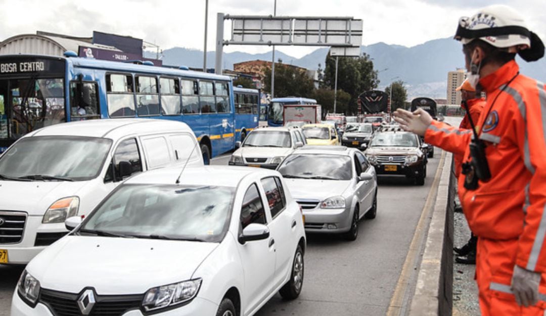 Tránsito en Bogotá. 