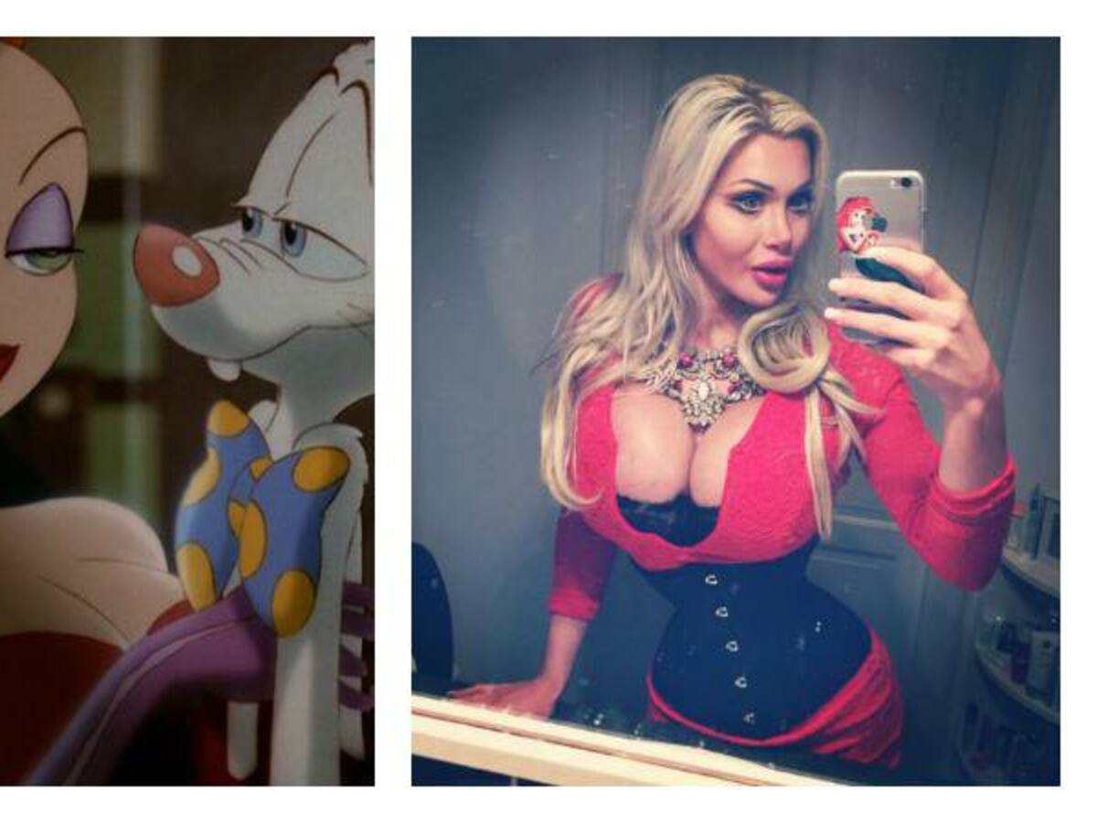 Pixee Fox, la mujer que quiere ser igual a la caricatura de Jessica Rabbit