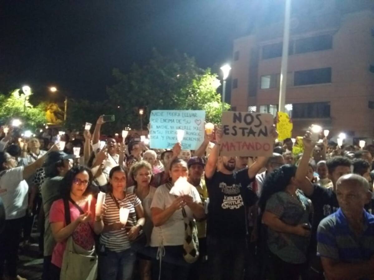Velatón en Barranquilla. 