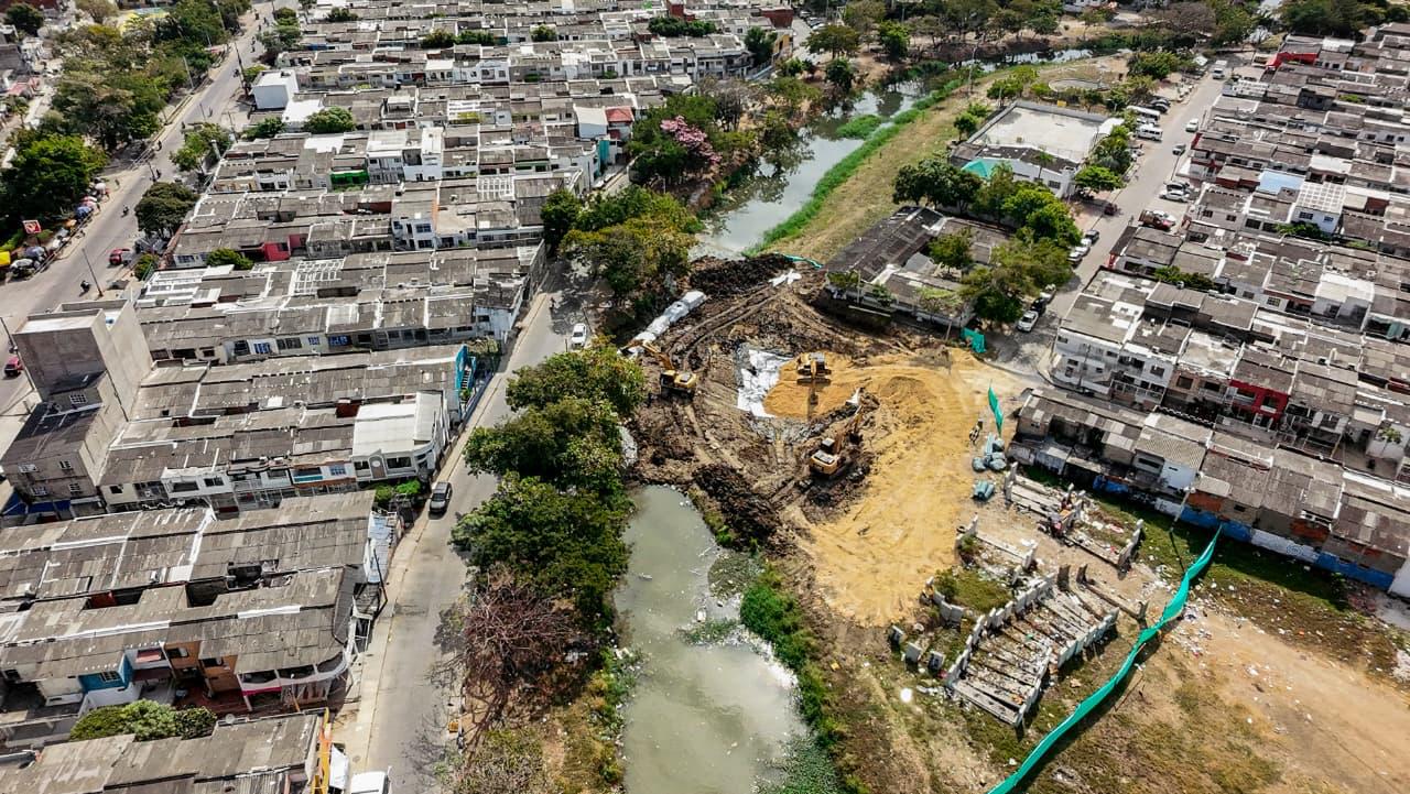 Reanudan construcción del puente de Las Palmeras con Las Palmeritas, sobre el canal Matute