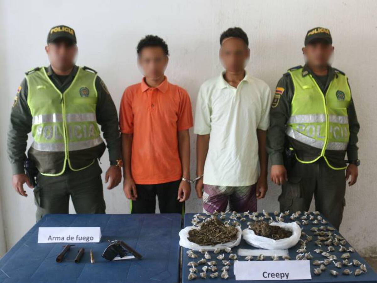 Capturados con armas y droga en Cartagena