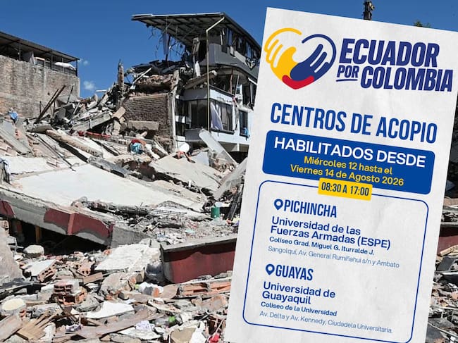 El gobierno ecuatoriano confirmó que las donaciones serán canalizadas para enviarlas a suelo colombiano.
(Foto: Caracol Radio / Getty / Cortesía Gobierno Ecuador)