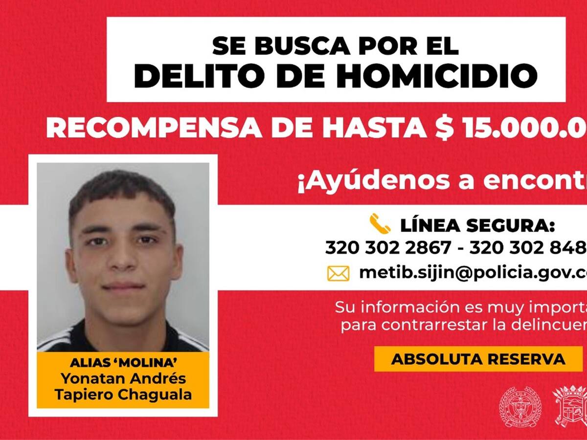 Alias ´Molina´: el joven de 20 años que se convirtió en el sicario más buscado de Ibagué
