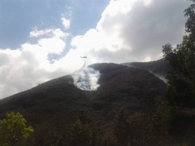 Nacimientos de agua y vegetación afectados por incendio forestal en Nobsa