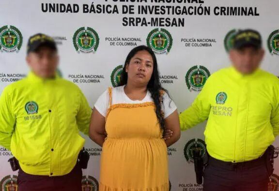 Capturan a mujer señalada de intentar ahorcar a sus tres hijos menores en Ciénaga . Foto: Policia
