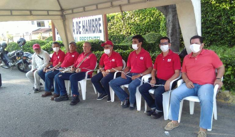 De esta manera, protestan los trabajadores de la multinacional.