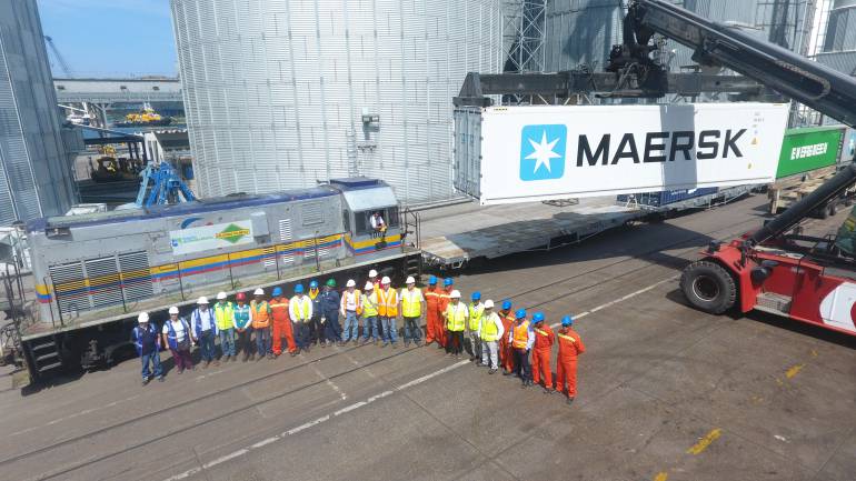 Tren de carga irá desde Santa Marta hasta La Dorada, Caldas. /FOTO PUERTO DE SANTA MARTA