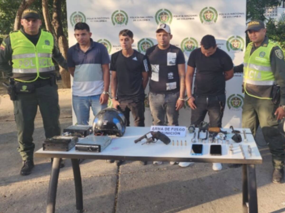 Cárcel para cinco hombres por porte de armas y hurto calificado en Cartagena
