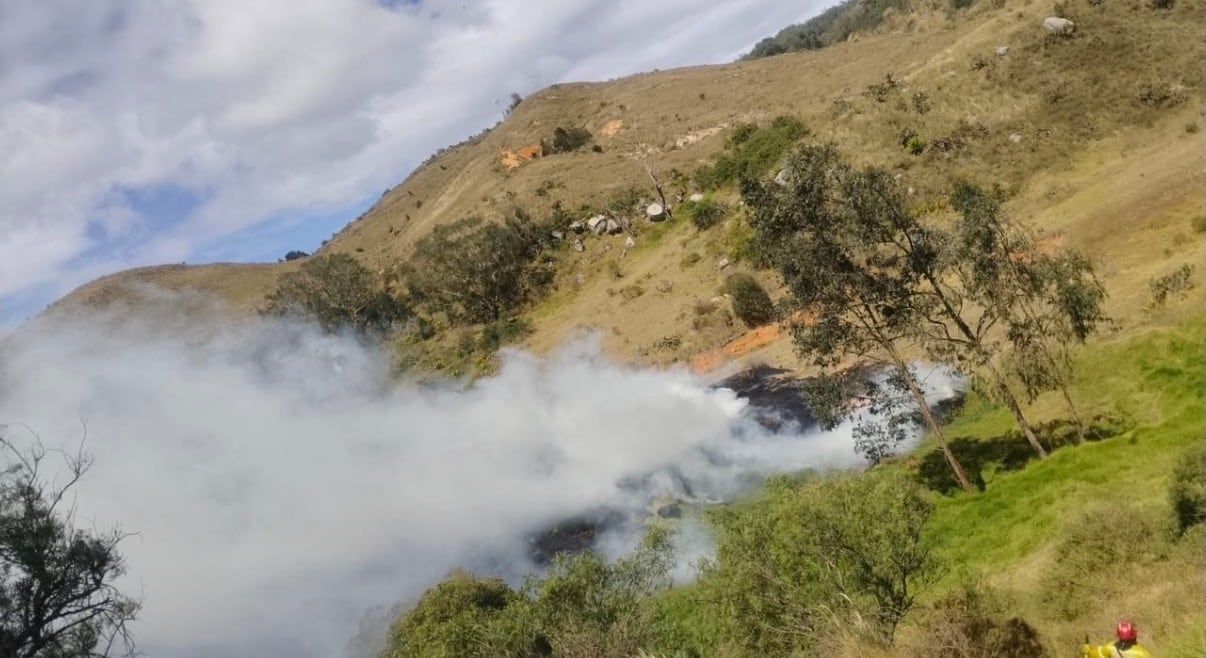 Incendios forestales en Cundinamarca. Foto: Gobernación de Cundinamarca.
