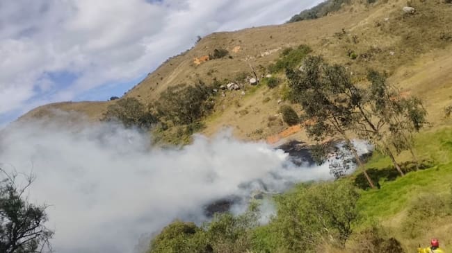 Incendios forestales en Cundinamarca. Foto: Gobernación de Cundinamarca.