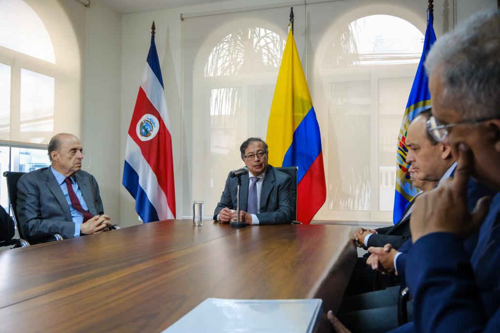 El presidente Gustavo Petro se reunió con los magistrados de la Corte Interamericana de Derechos Humanos (Foto: Presidencia)