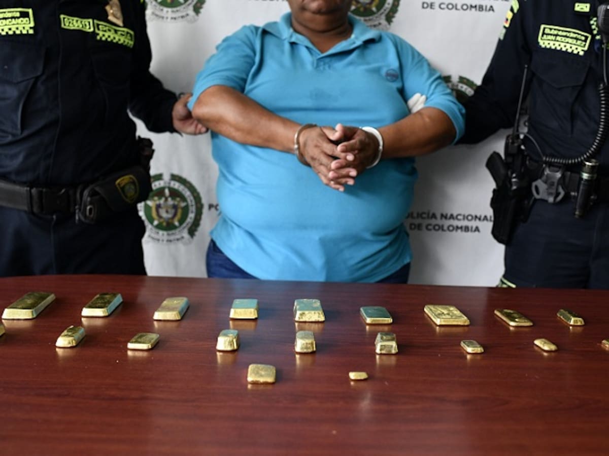 A un hombre que llegó de El Bagre le incautaron más de dos mil millones en lingotes de oro